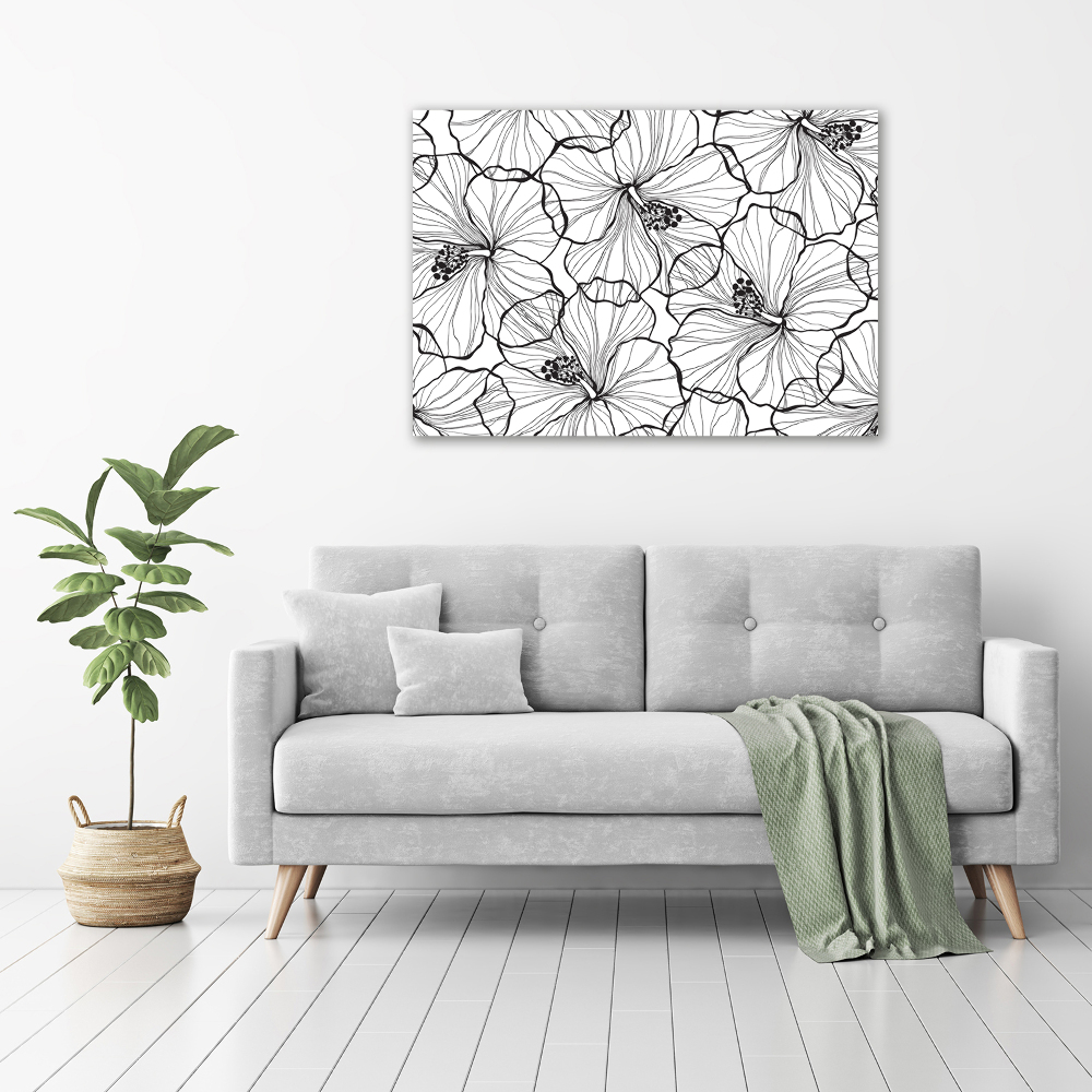 Acrylic wall art Hawaiian flowers