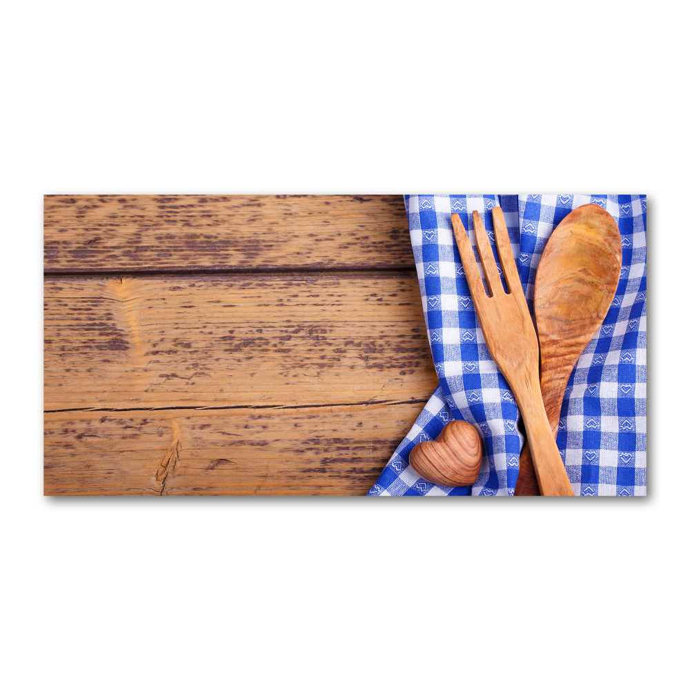 Acrylic wall art Wooden cutlery