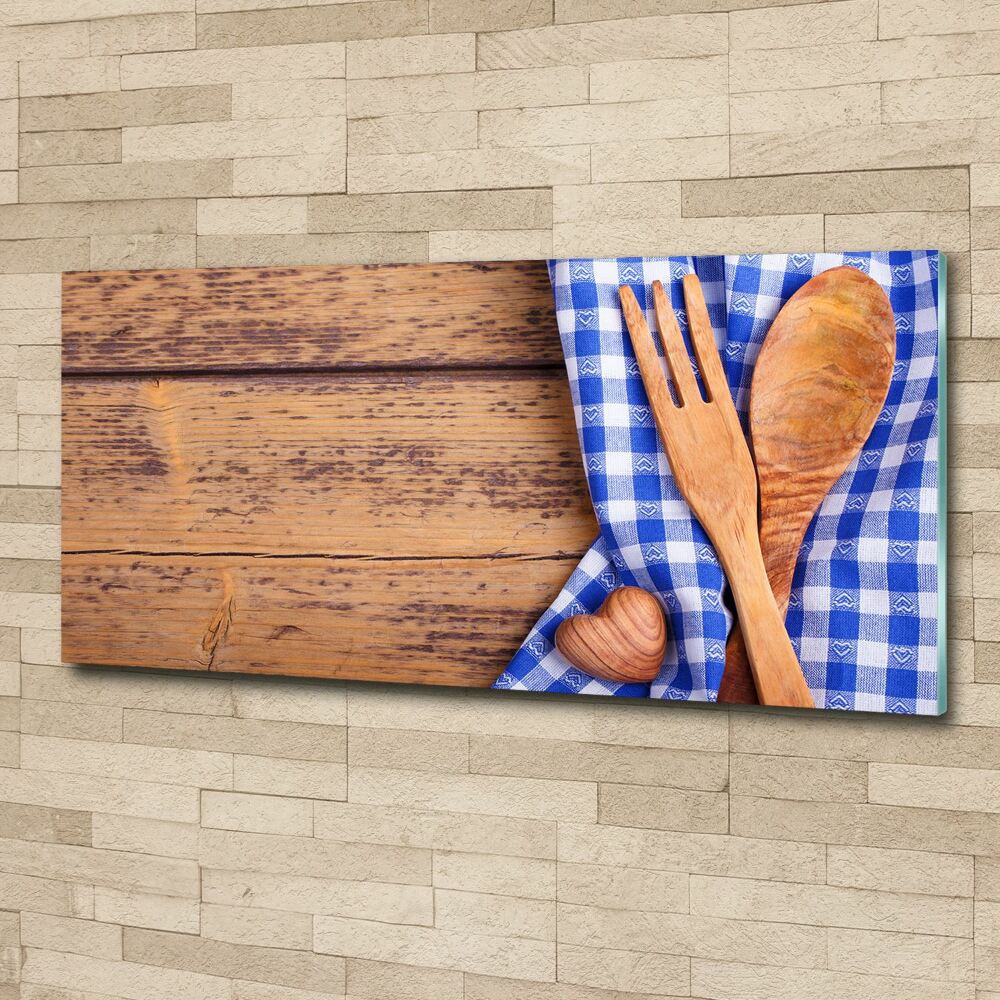 Acrylic wall art Wooden cutlery