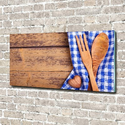 Acrylic wall art Wooden cutlery