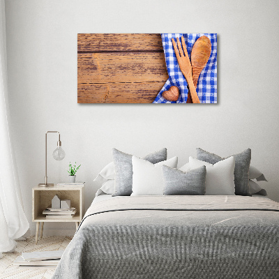 Acrylic wall art Wooden cutlery