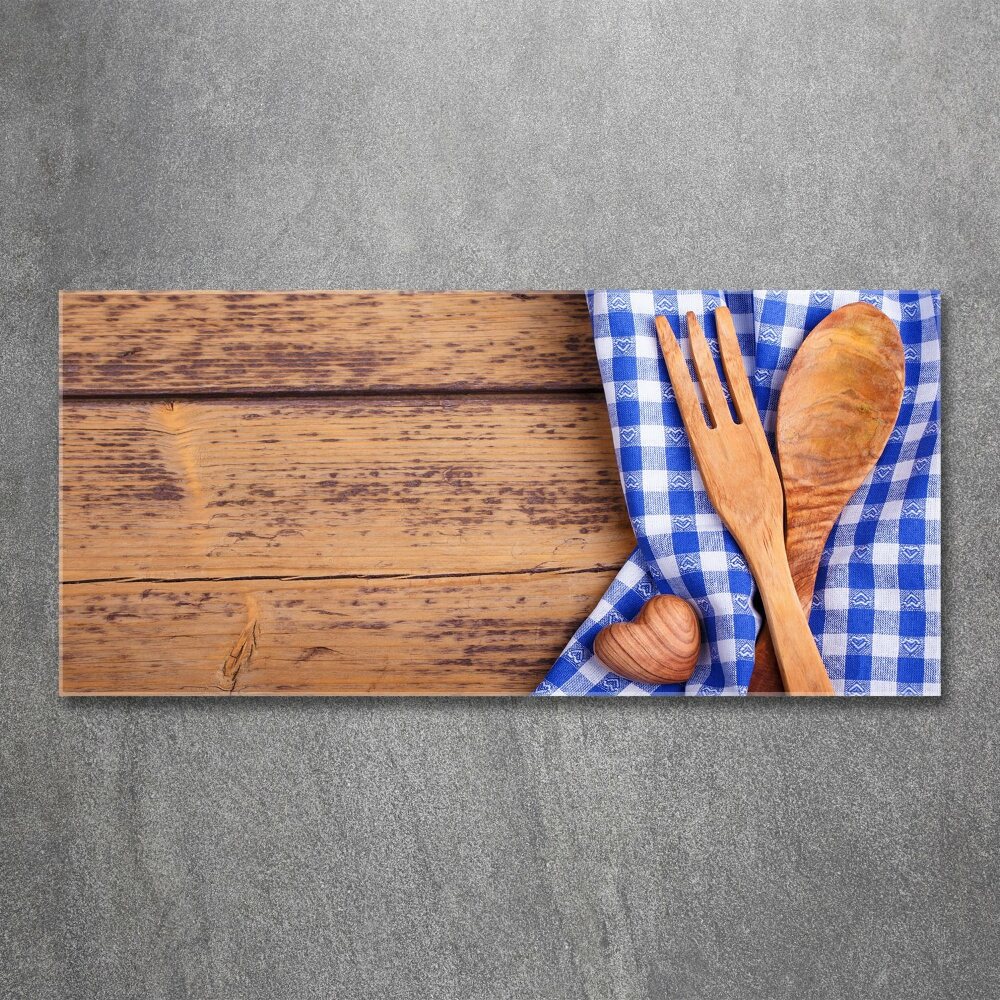 Acrylic wall art Wooden cutlery