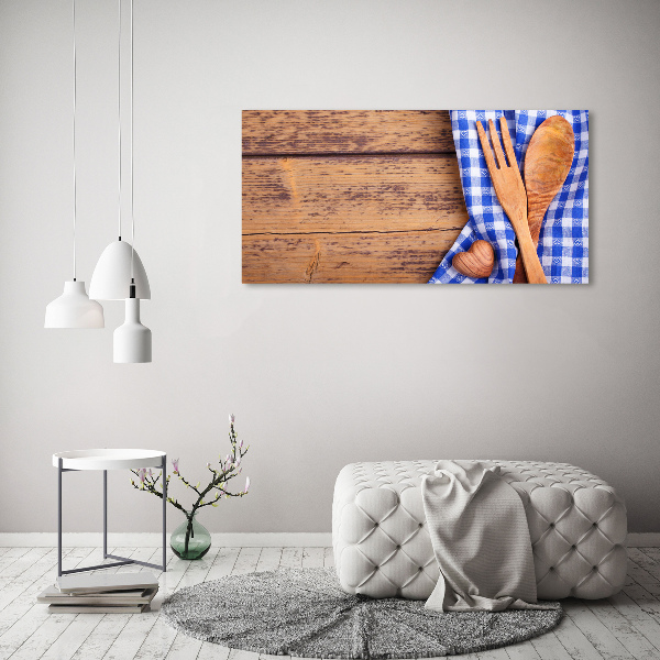 Acrylic wall art Wooden cutlery