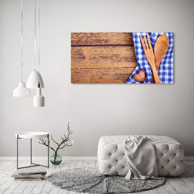 Acrylic wall art Wooden cutlery