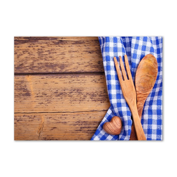 Acrylic wall art Wooden cutlery