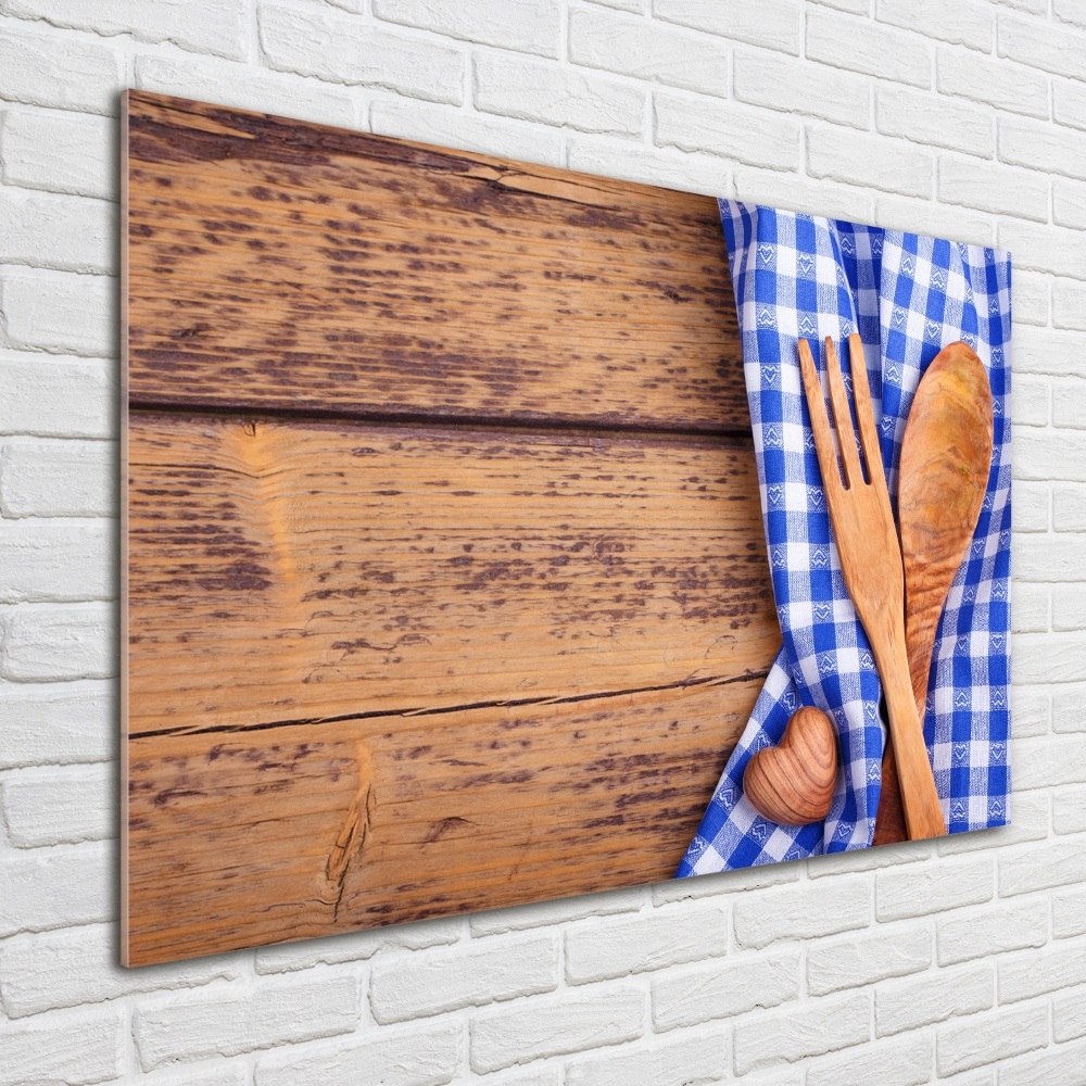 Acrylic wall art Wooden cutlery