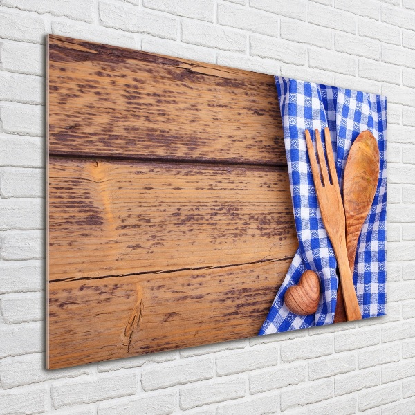 Acrylic wall art Wooden cutlery