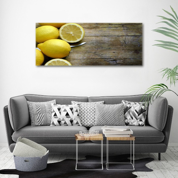 Print on acrylic Lemons on wood