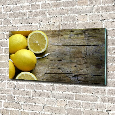 Print on acrylic Lemons on wood