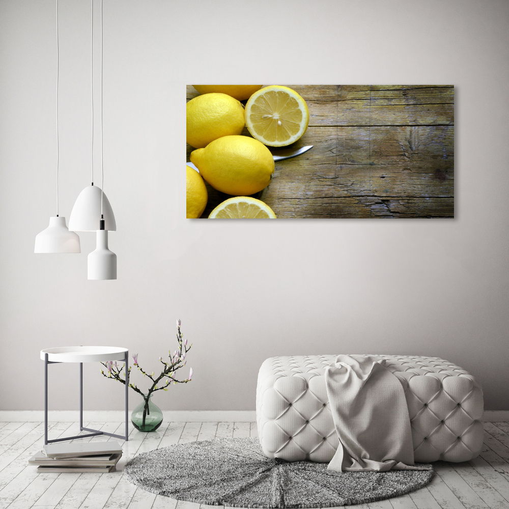 Print on acrylic Lemons on wood