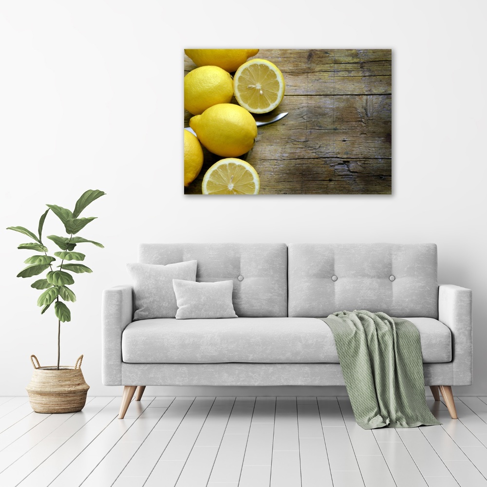 Print on acrylic Lemons on wood