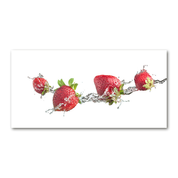 Print on acrylic Strawberries and water