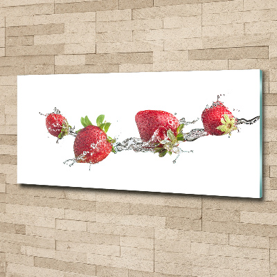 Print on acrylic Strawberries and water