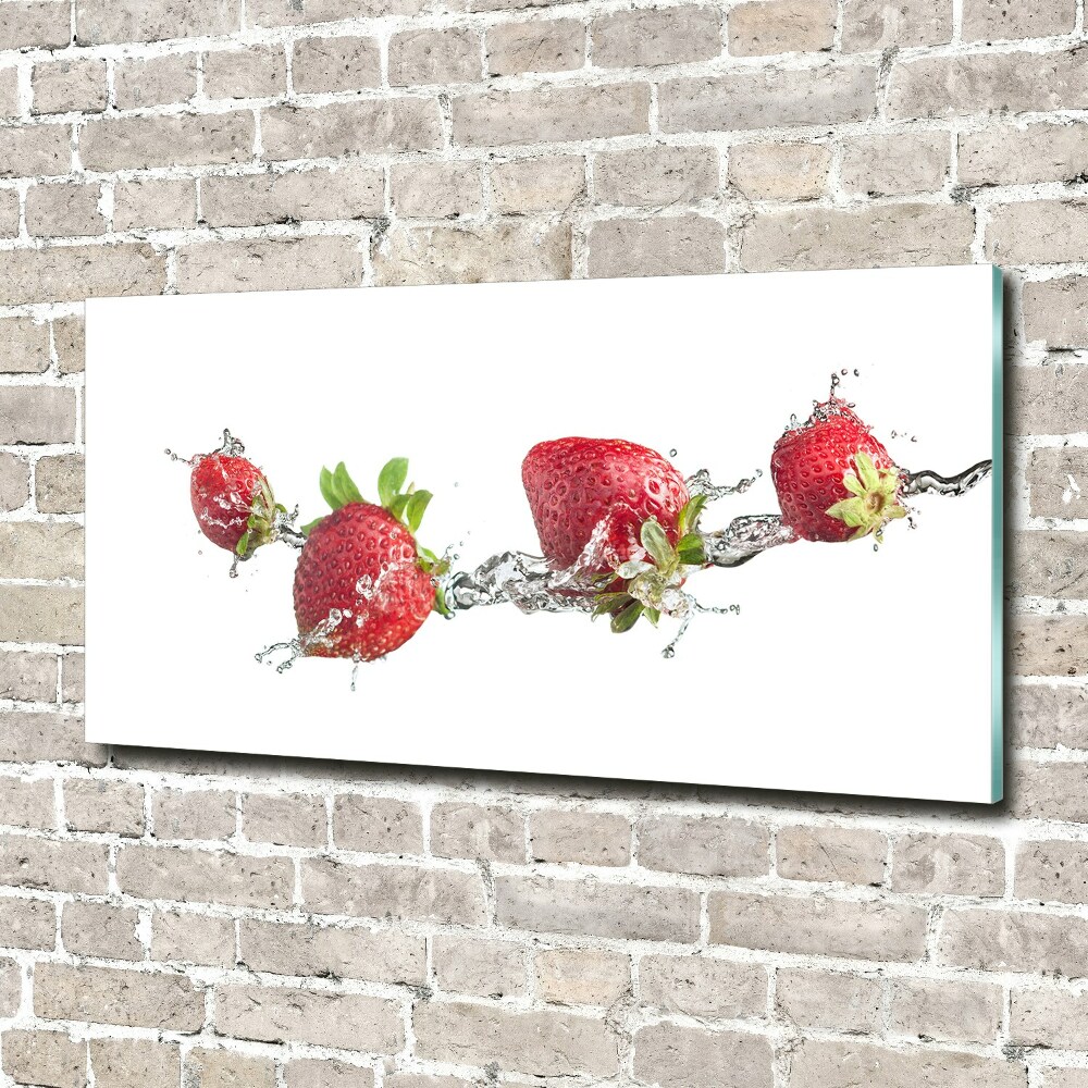 Print on acrylic Strawberries and water