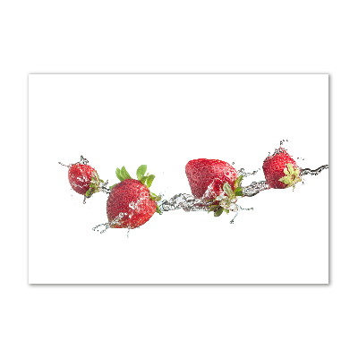 Print on acrylic Strawberries and water