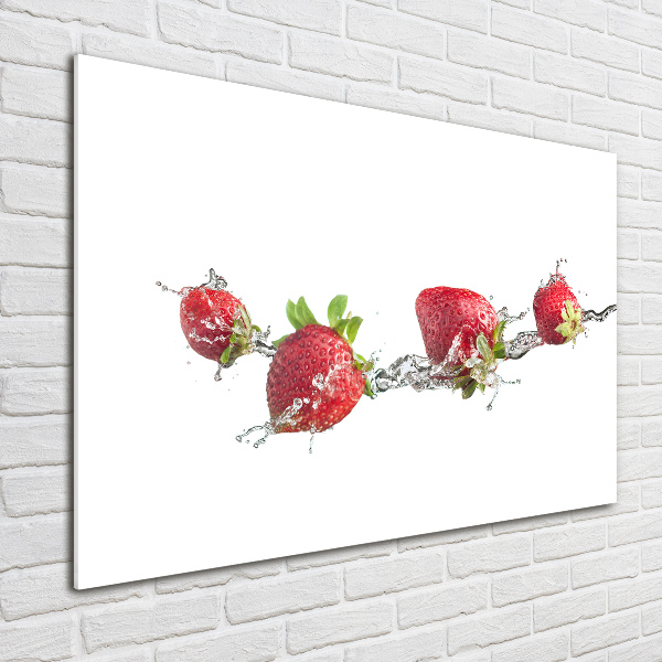 Print on acrylic Strawberries and water