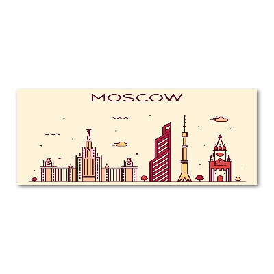 Glass acrylic wall art Moscow buildings