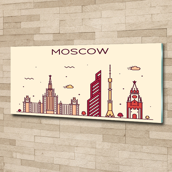 Glass acrylic wall art Moscow buildings