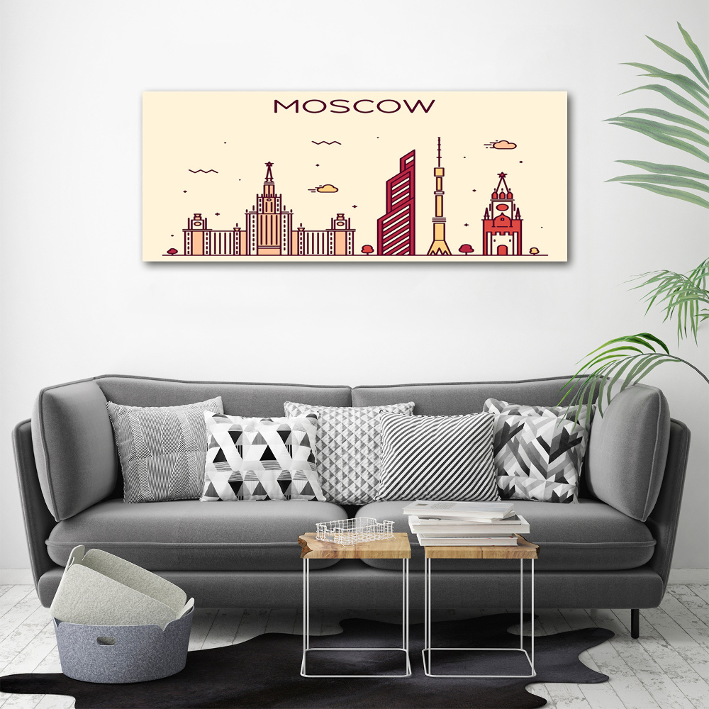 Glass acrylic wall art Moscow buildings