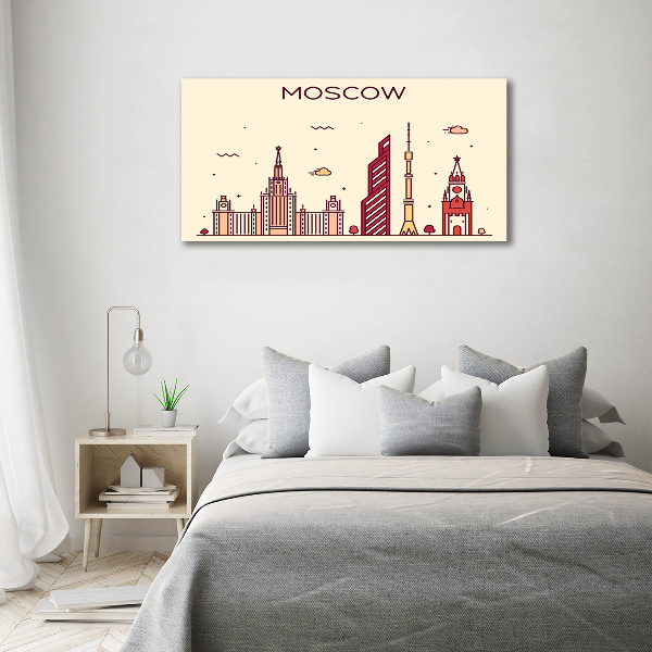 Glass acrylic wall art Moscow buildings