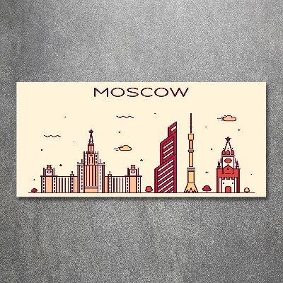 Glass acrylic wall art Moscow buildings