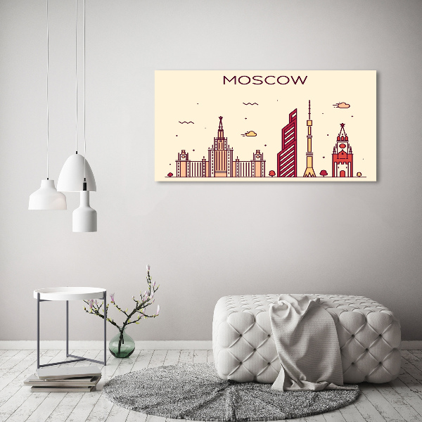 Glass acrylic wall art Moscow buildings