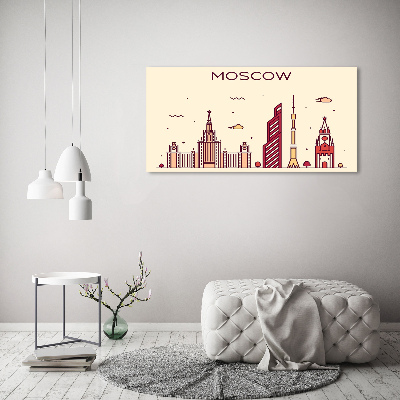 Glass acrylic wall art Moscow buildings