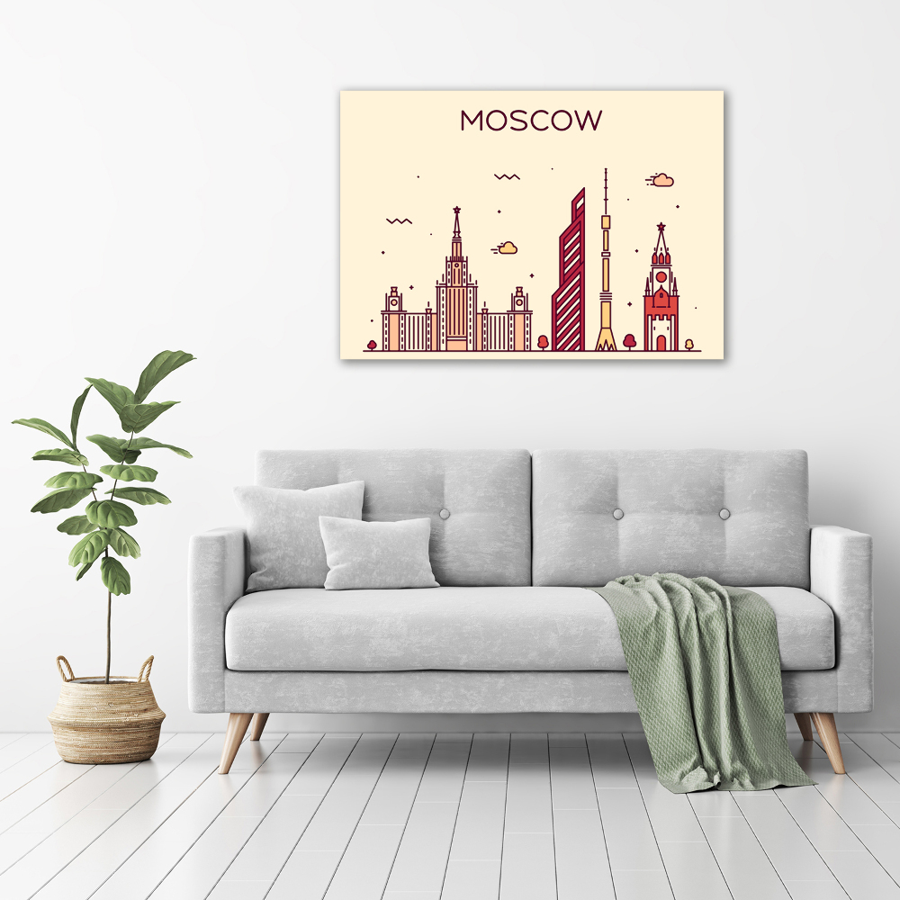 Glass acrylic wall art Moscow buildings