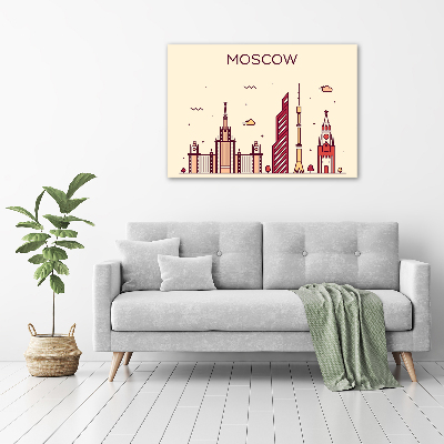 Glass acrylic wall art Moscow buildings