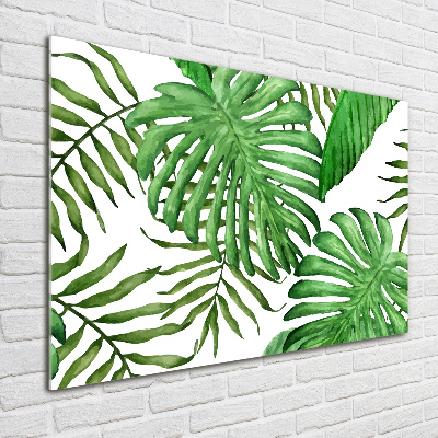 Acrylic wall art Tropical leaves