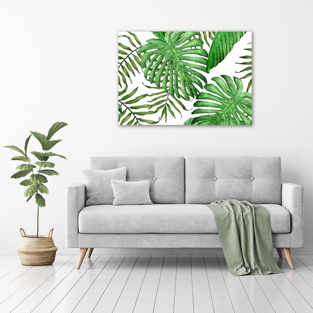 Acrylic wall art Tropical leaves