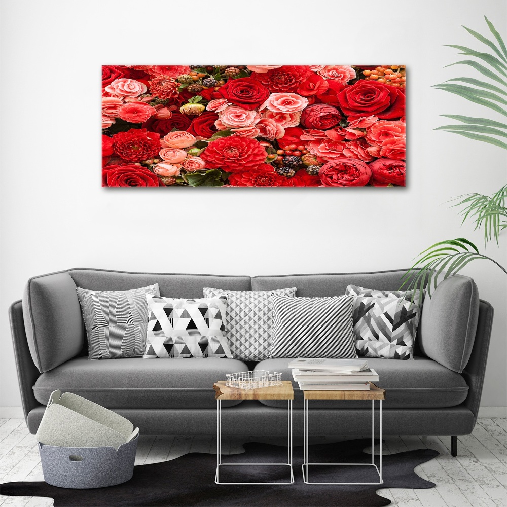 Print on acrylic Red flowers