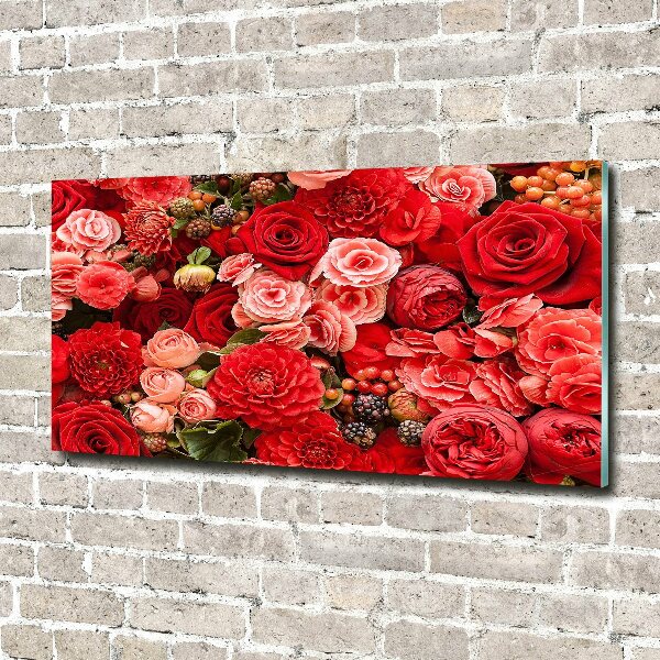 Print on acrylic Red flowers