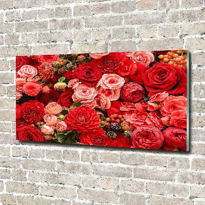 Print on acrylic Red flowers