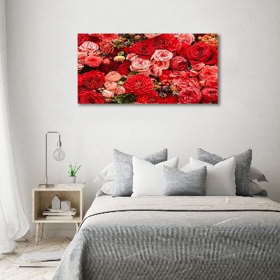 Print on acrylic Red flowers