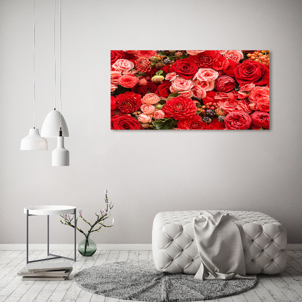 Print on acrylic Red flowers