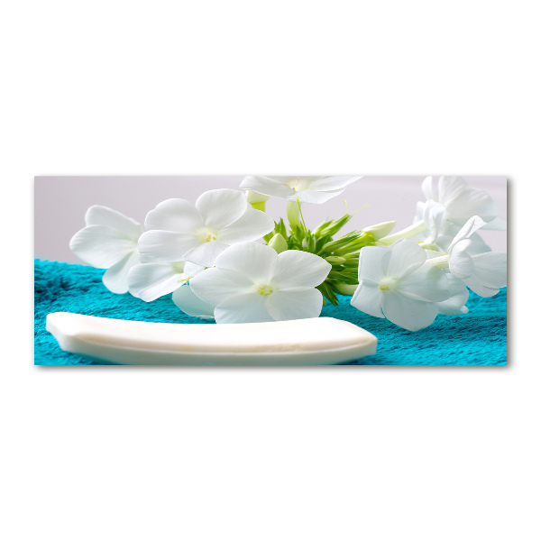 Print on acrylic White spa flowers