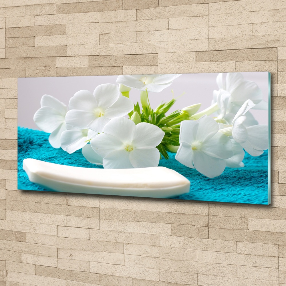 Print on acrylic White spa flowers