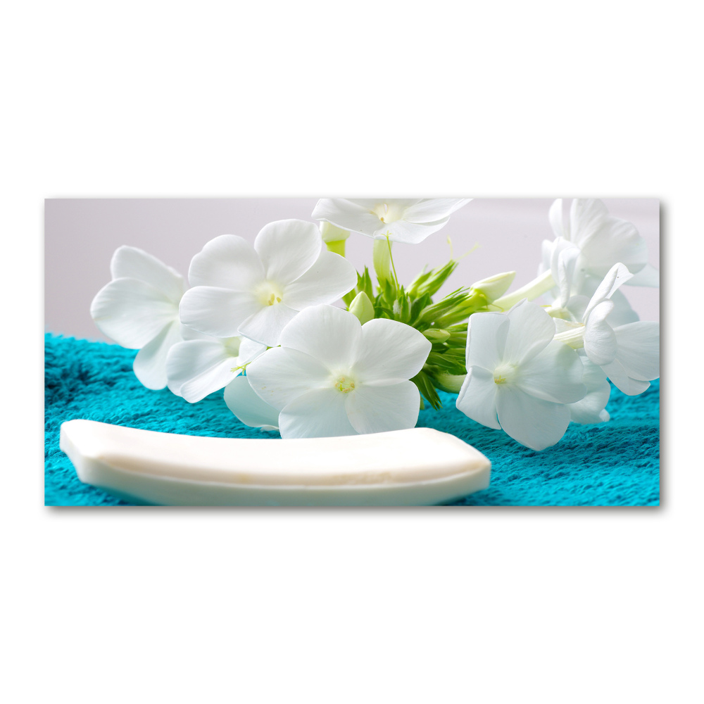 Print on acrylic White spa flowers