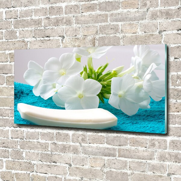 Print on acrylic White spa flowers