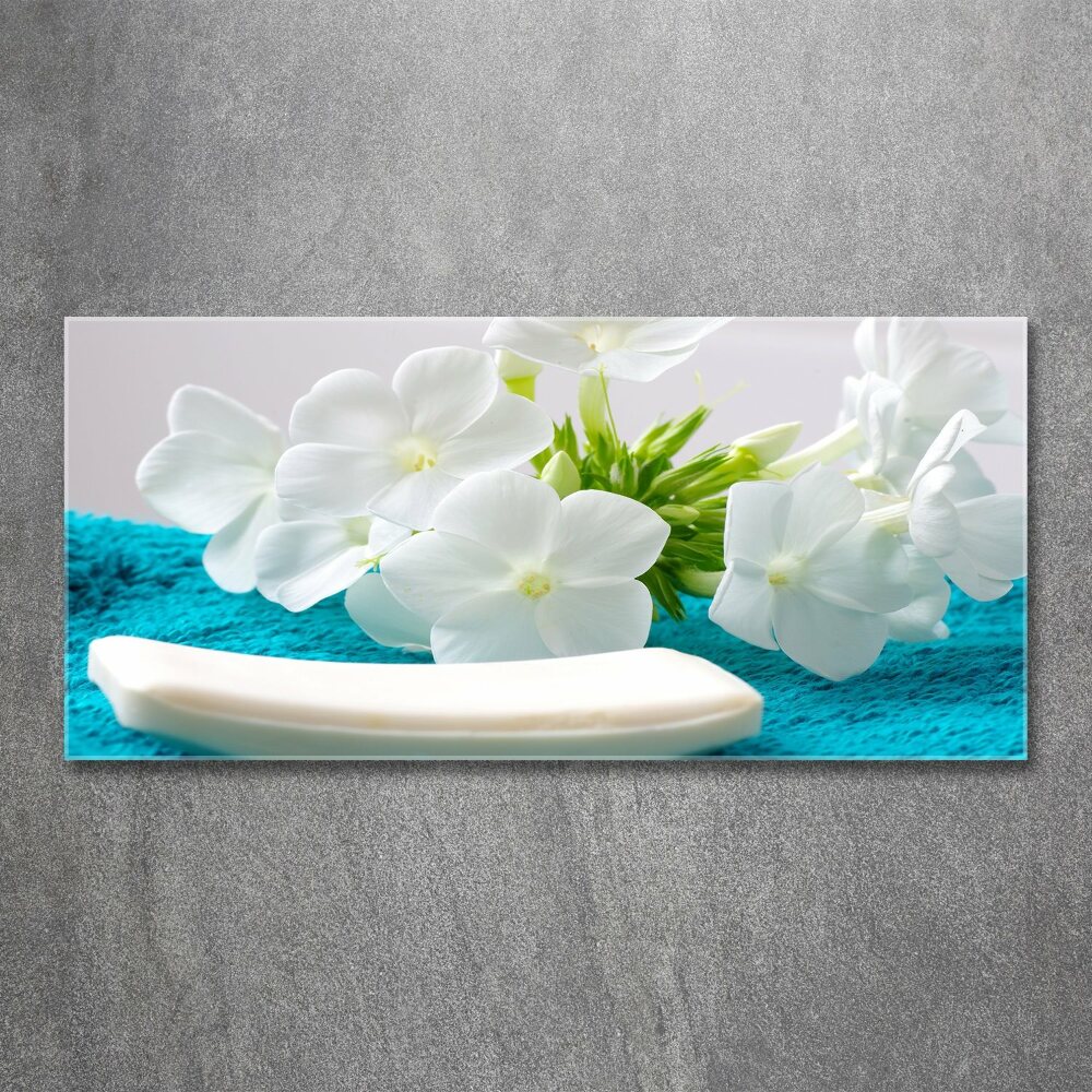 Print on acrylic White spa flowers