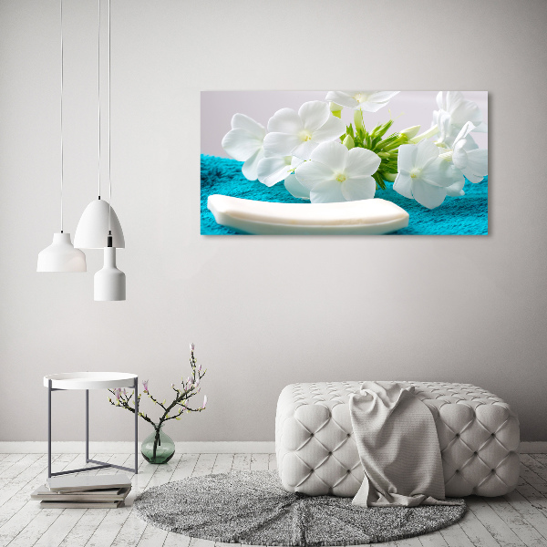 Print on acrylic White spa flowers