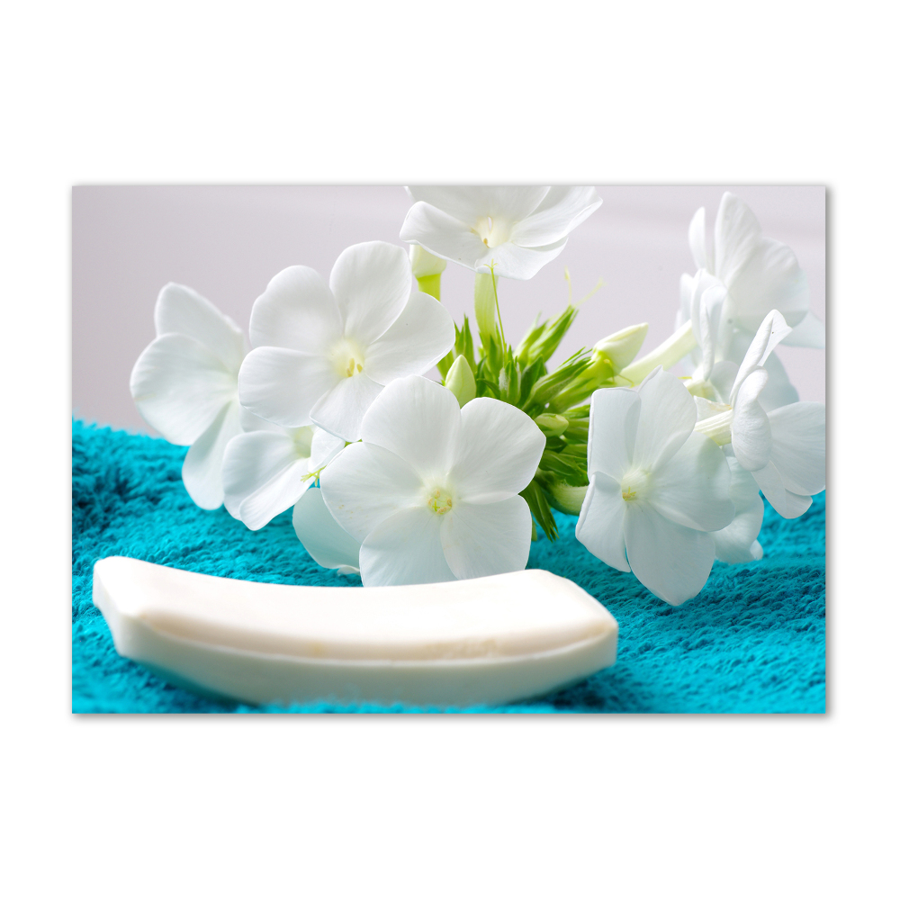 Print on acrylic White spa flowers