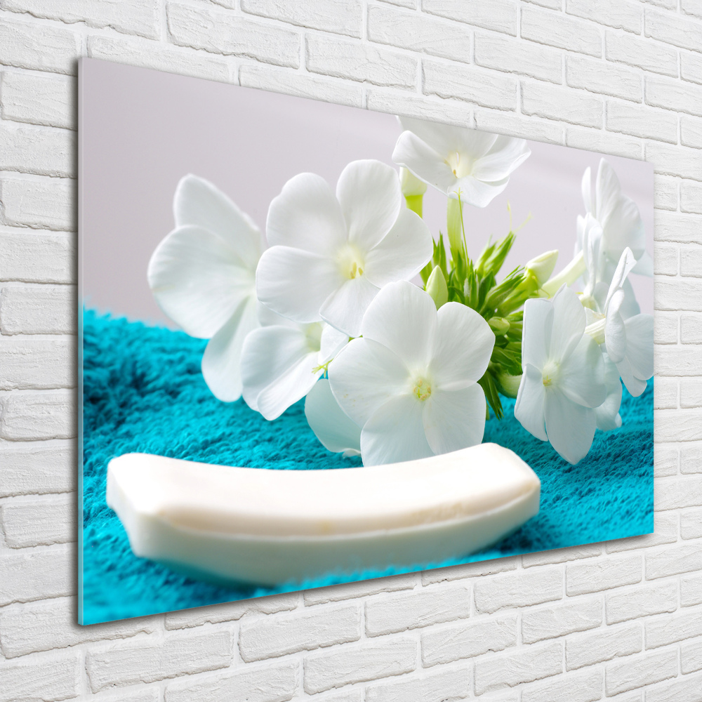 Print on acrylic White spa flowers