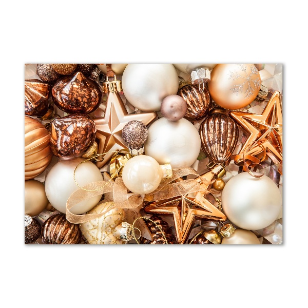 Wall art acrylic Christmas baubles