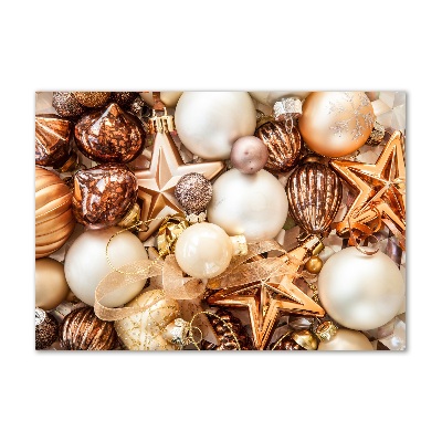 Wall art acrylic Christmas baubles