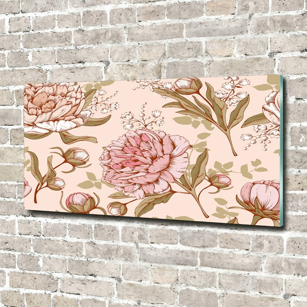 Wall art acrylic Peonies