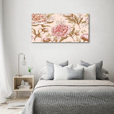 Wall art acrylic Peonies