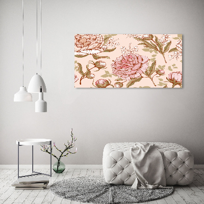 Wall art acrylic Peonies