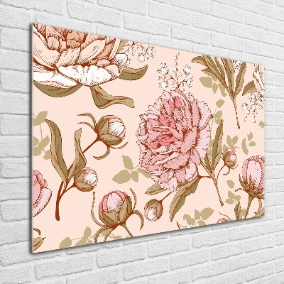 Wall art acrylic Peonies